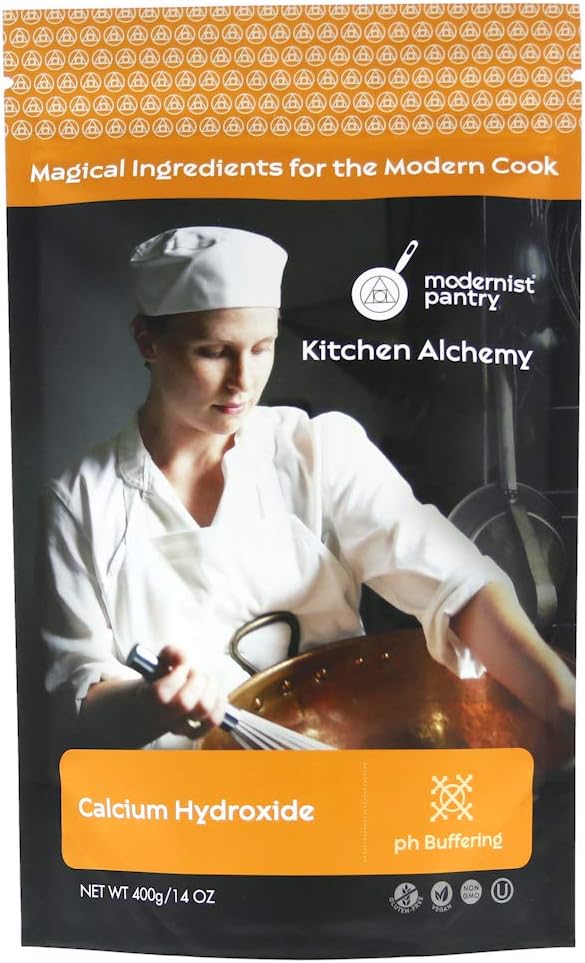 Pure Calcium Hydroxide [Slaked Lime] ⊘ Non-GMO ❤ Gluten-Free ☮ Vegan - 400g/14oz