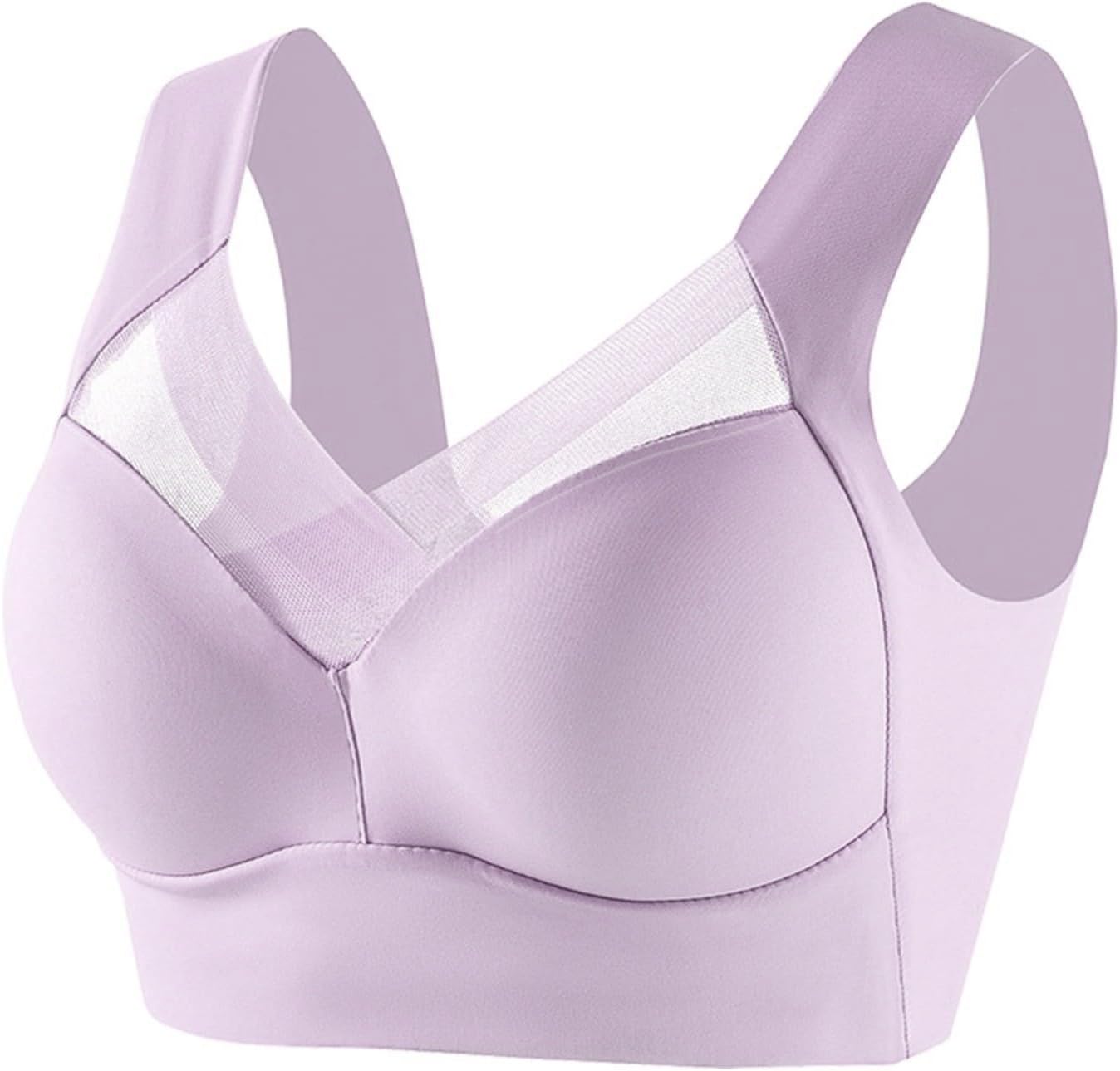 Zenchic Bra - Seamless Sexy Push Up Wireless Bra Posture Correcting Bra for Seniors Plus Size Ice Silk Sport Bras