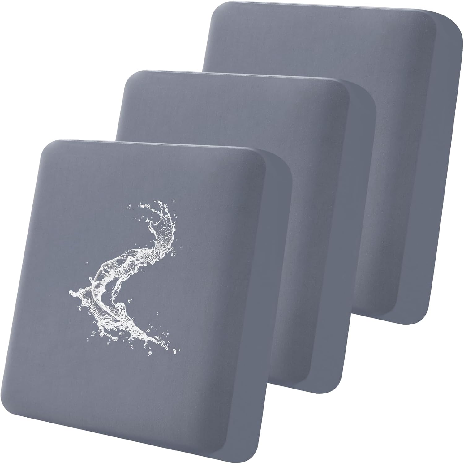 Smiry Waterproof Couch Cushion Covers, Stretch Washable Sofa Cushion Cover, Soft Sofa Slipcover Elastic Non-Slip Furniture Protector for Pets, Kid (3 Pack, Grey)