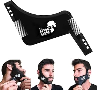 The BEARD BLACK Beard Shaping & Styling Tool with Inbuilt Comb, Perfect for Line Up & Edging, Use with Beard Trimmer or Razor