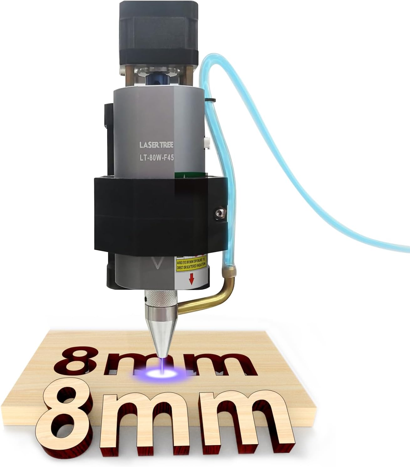 LASER TREE CNC 3018 Module Kit - 10W Laser Head with Air Assist, 45mm Fixed Focal Length, Compatible with CNC 3018 - 12V