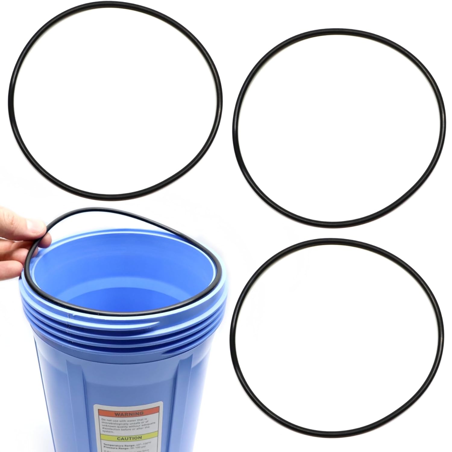 Captain O-Ring - Replacement 151122 O-Rings Compatible with Pentair Pentek Big Blue Water Filters OEM Size ORing Buna-N (3 Pack)