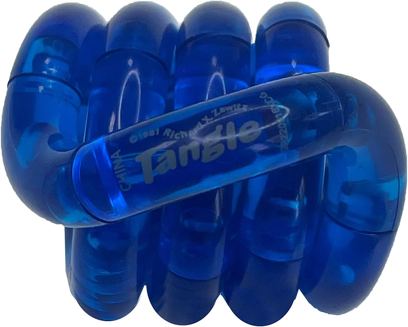 TANGLE Jr Translucent Age 3+ (Blue) - Genuine Fidget Toys Sensory Toy - Twisty Fidget Toy Tangle Fidgets for Kids and Adults - Fidget Toy for School - Gift for Teens and Adults
