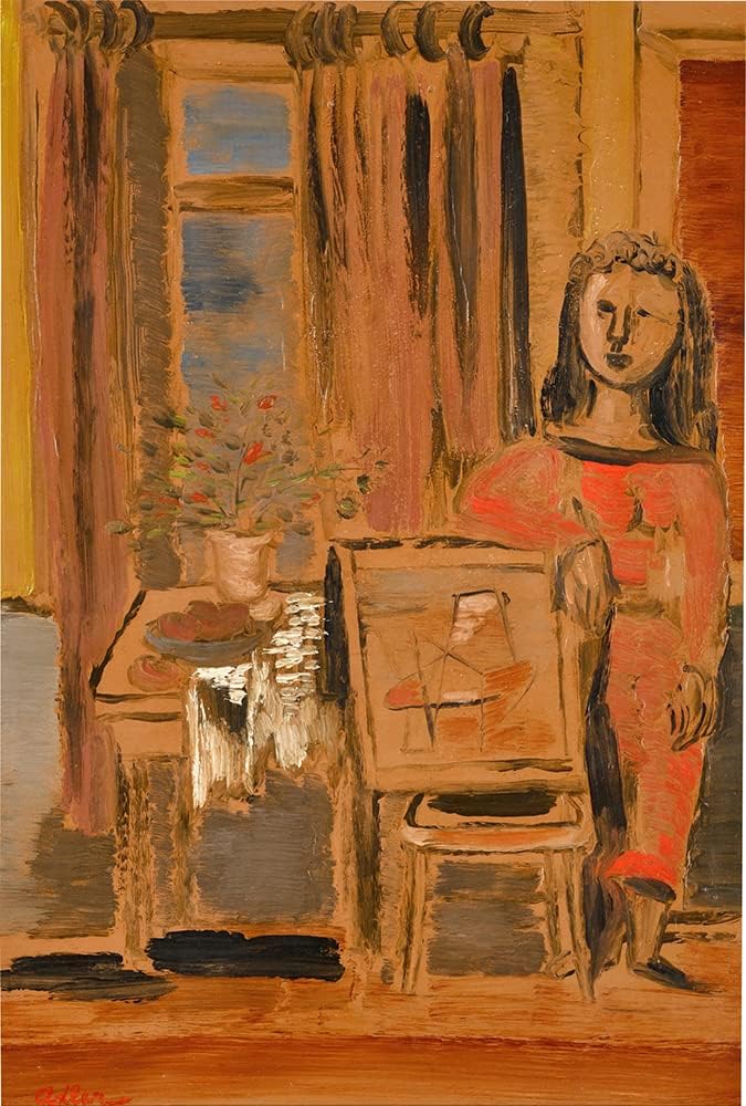 ArtDirect Woman in Atelier 33x48 UnFramed Museum Art Print Poster Ready for Framing by Jankel Adler (Polish, 1895-1949)