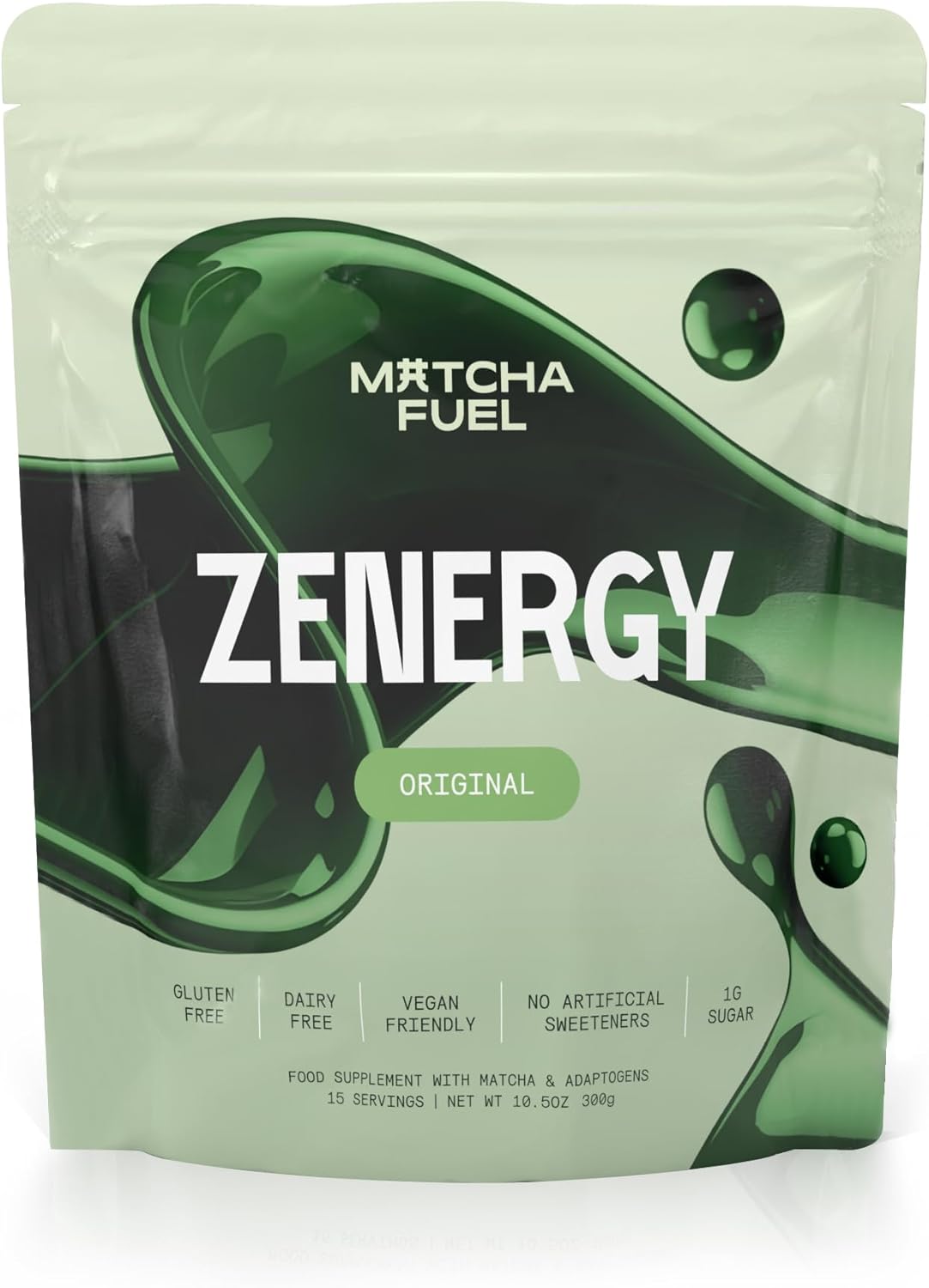 Matcha Fuel SuperLatte - Mushroom, Superfood & Adaptogenic Latte Powder | Energy, Focus & Immunity | Lion's Mane, Reishi, Cordyceps, KSM-66 Ashwagandha | Gluten Free | Vegan | 15 Servings (300g)