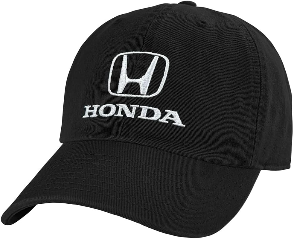 Popfunk Official Honda H Logo Dad Hat - The U18 Adjustable Relaxed-Fit Cap - Unisex for Men and Women, Black