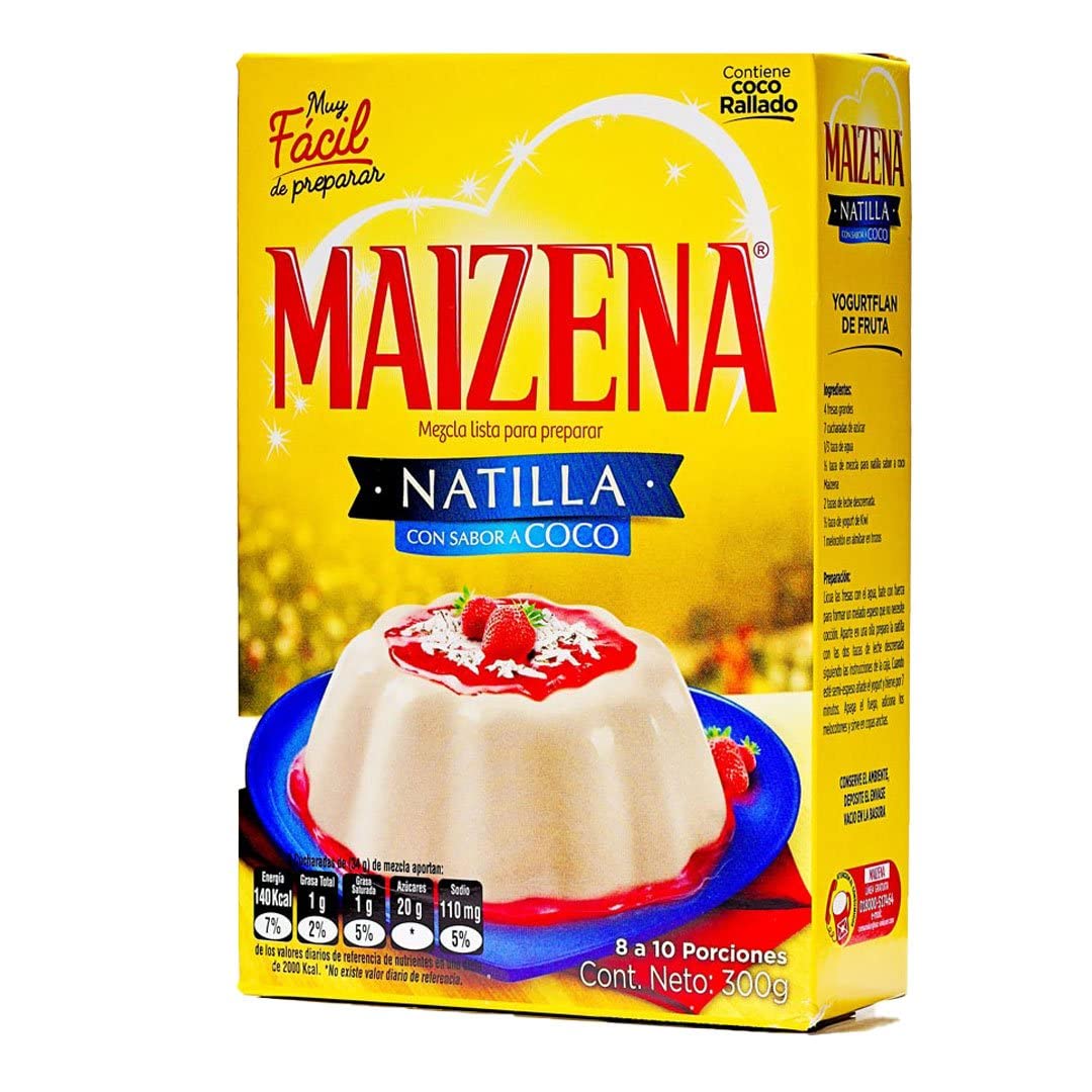 Mezcla para natilla Sabor Coco, Maizena 300grams