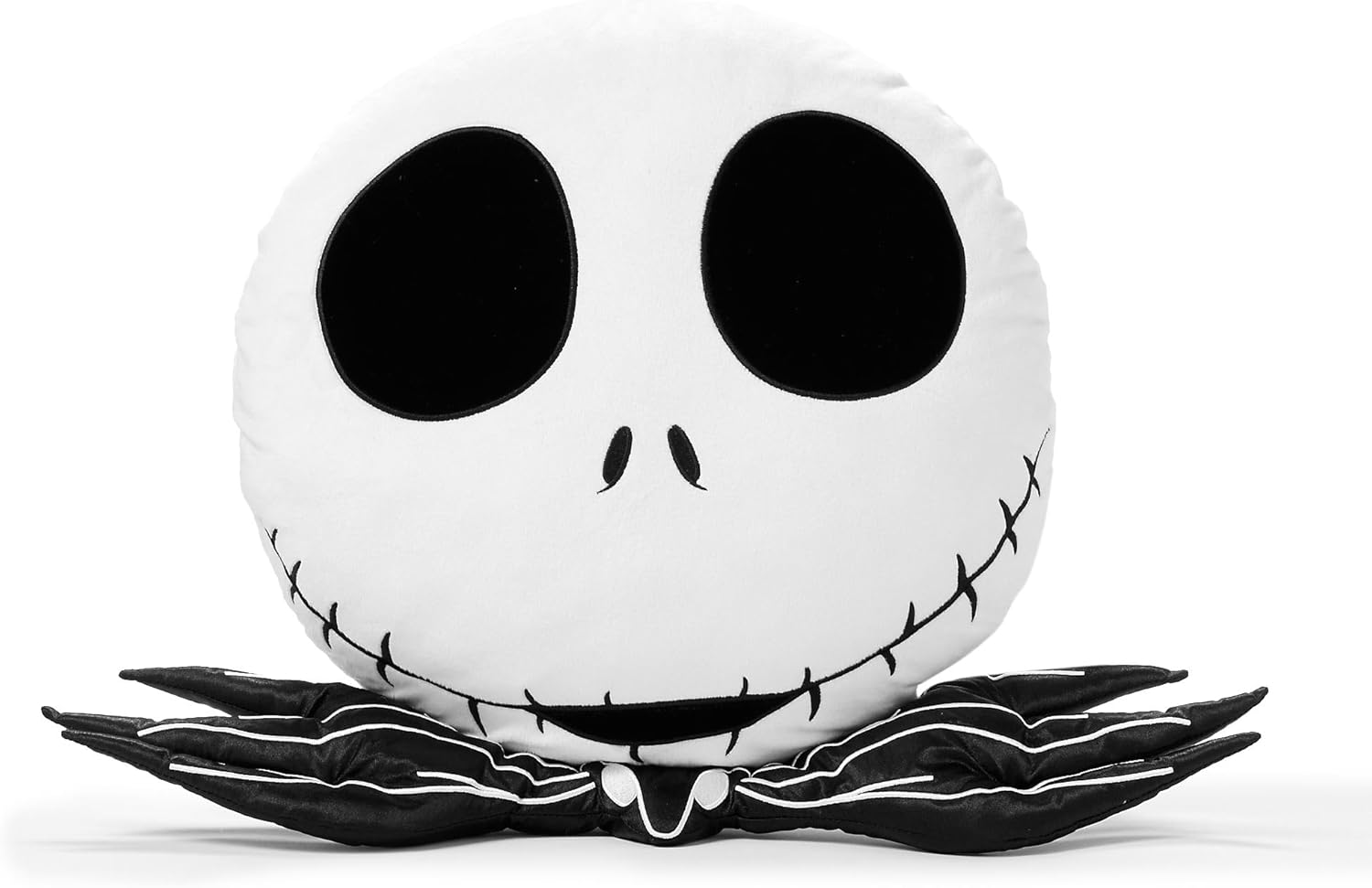 Disney Store Official Jack Skellington Cushion, Tim Burton's The Nightmare Before Christmas, 52cm/20”, Fun Pillow Features Halloween Town's Hero Face