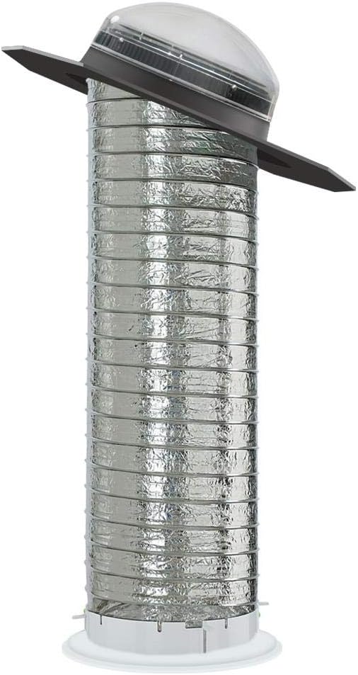 14 in. Sun Tunnel Tubular Skylight Acrylic Dome with Low-Profile Flashing and Flexible Tunnel-VELUX-TGF 014 0000