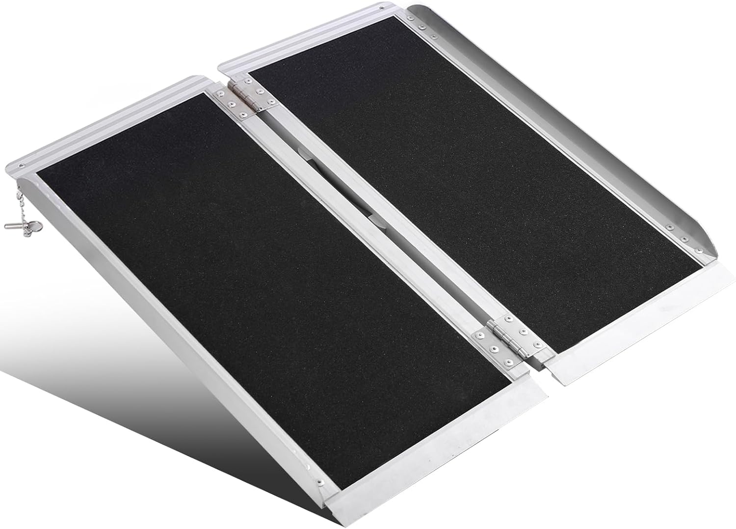 3FT Portable Wheelchair Ramp Anti-Slip Aluminum Folding Portable Ramp 800LBS Capacity Folding Non-Slip Aluminum Handicap Ramp, for Home Steps, Stairs, Doorways, Car, Curbs(3FT Using Height 3-9inch)