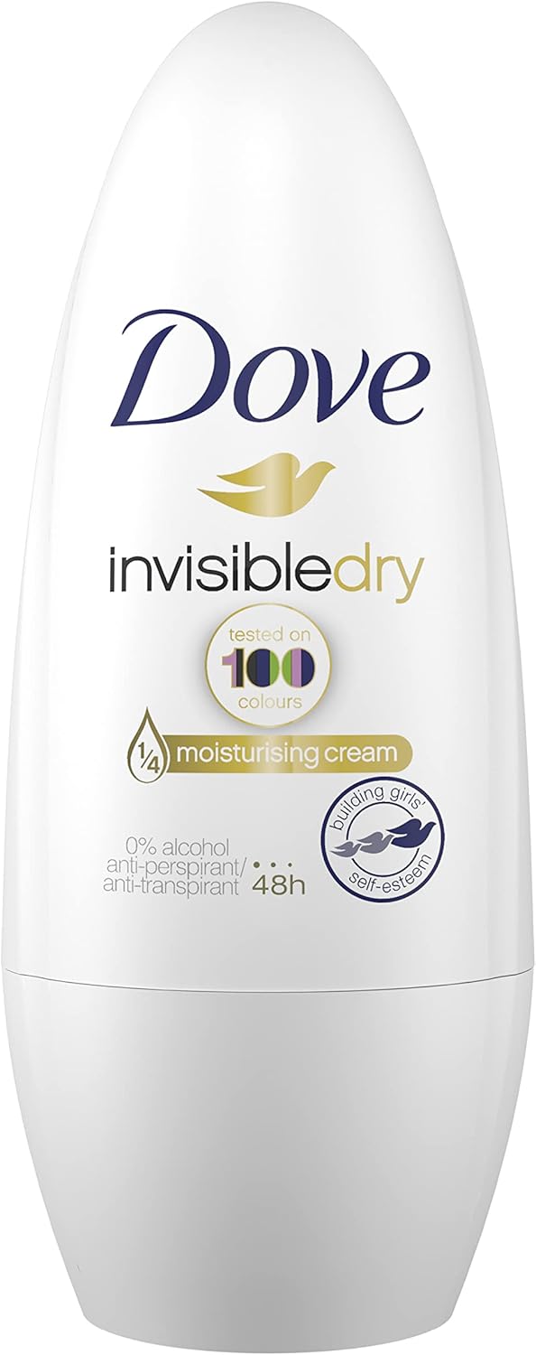 Dove Invisible Dry Roll-On Deodorant Antiperspirant Pack of 3 x 50 ml