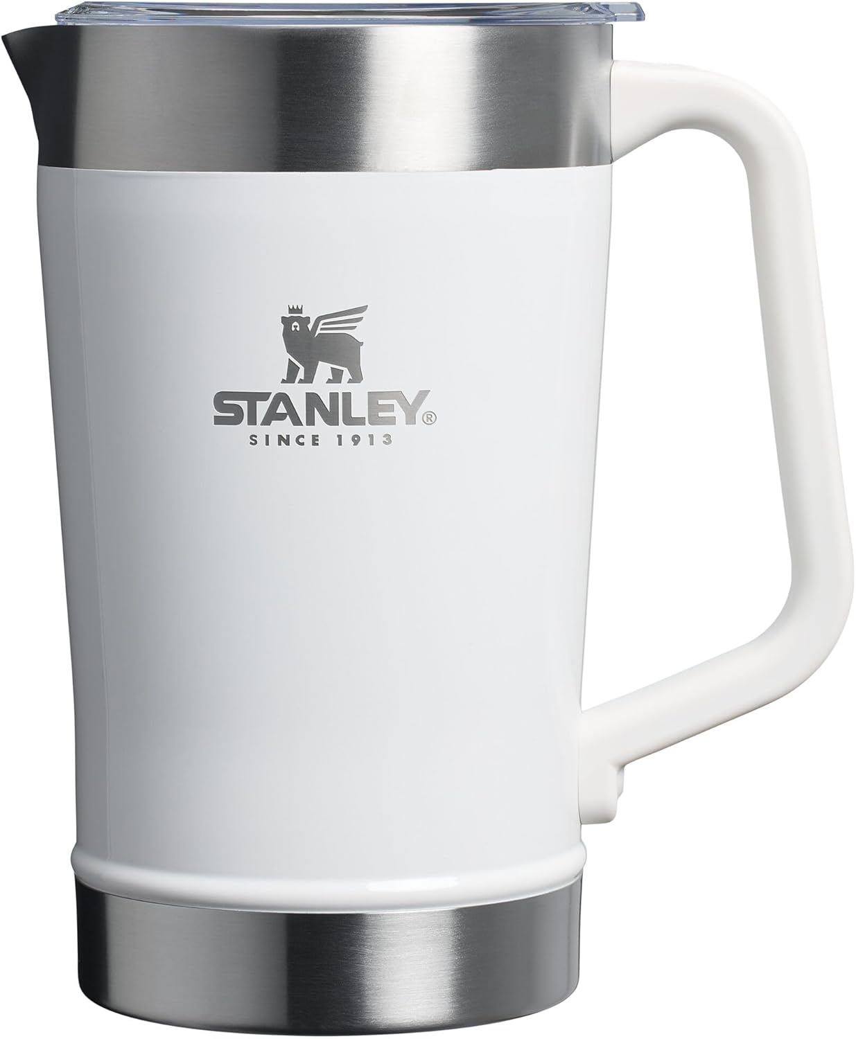 Stanley Stay-Chill Pitcher 64 oz | Cold Water, Beer, and Drink Pitcher with Lid | Large Capacity Durable Beverage Container with Handle | Insulated Stainless Steel | BPA-Free