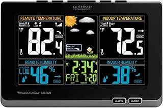 La Crosse Technology 308-1414MB-INT Wireless Color Weather Station with Mold Indicator, Black