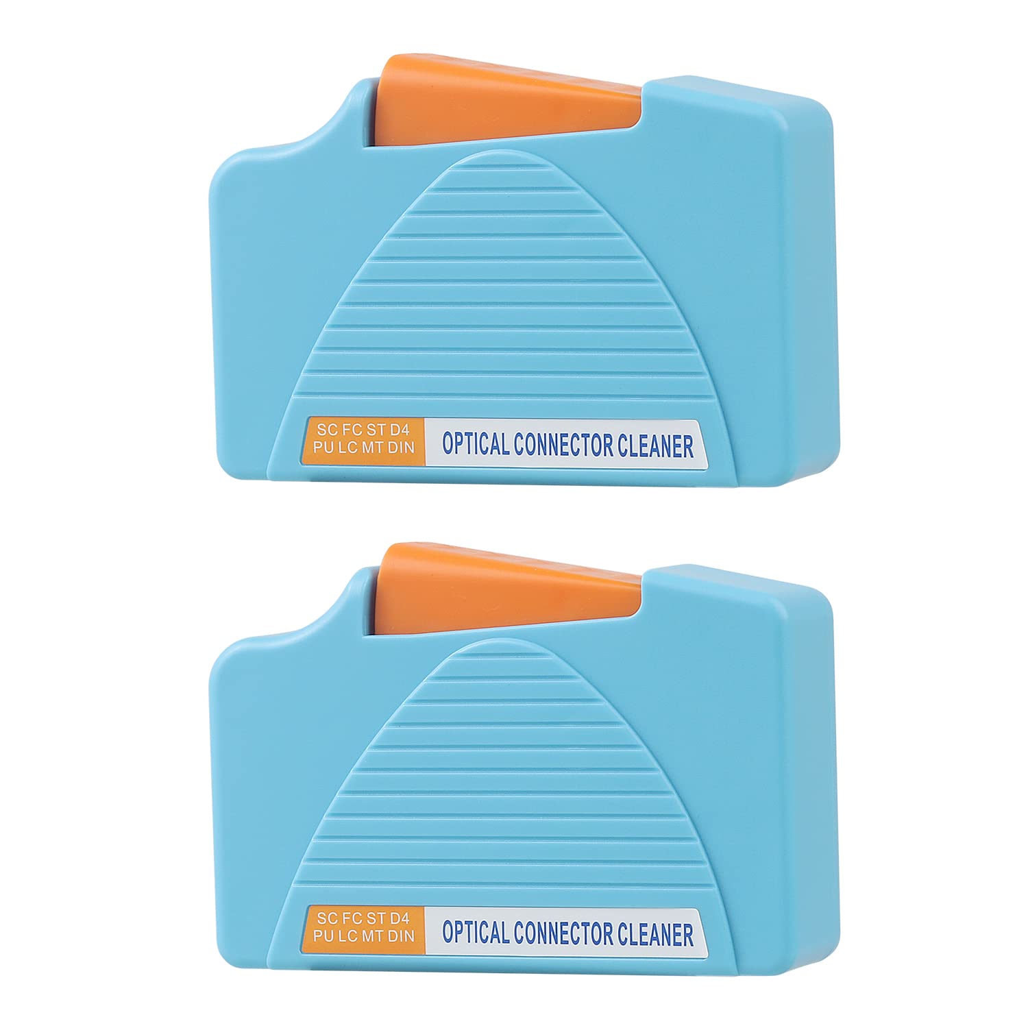 MSDADA 2 Pcs Fiber Connector Cleaner Box, LC/SC/FC/ST/MU Fiber Cleaning Cassette with 500+ Uses, Anti Static End Face Cleaning Box