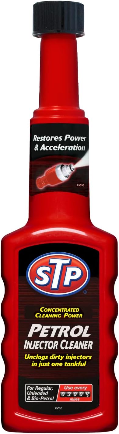 STP Petrol Injector Cleaner 200 ml, Mechanical Car Cleaning Products, Concentrated Cleaning Formula, Mechanical Car Cleaning Products, Made in the UK