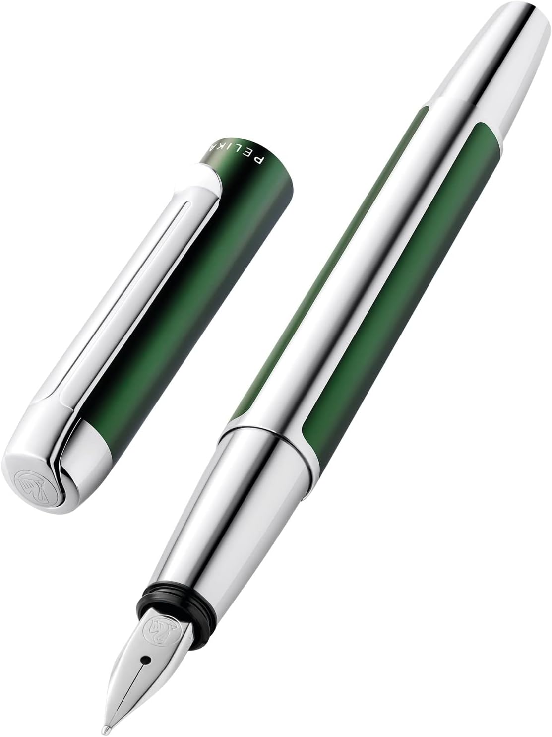 Pelikan Pura P40 Fountain Pen, Fine Nib, Deep Green, 1 Each