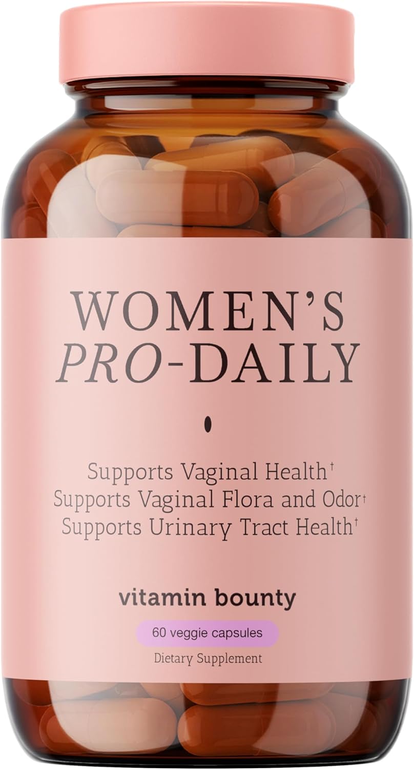 Vitamin Bounty Women's Pro-Daily Vaginal Probiotics - 10 Billion CFU, 5 Strains with Cranberry for Female Vaginal Health - Probiotics for Women pH Balance - Digestive & Urinary Support - 60 Capsules