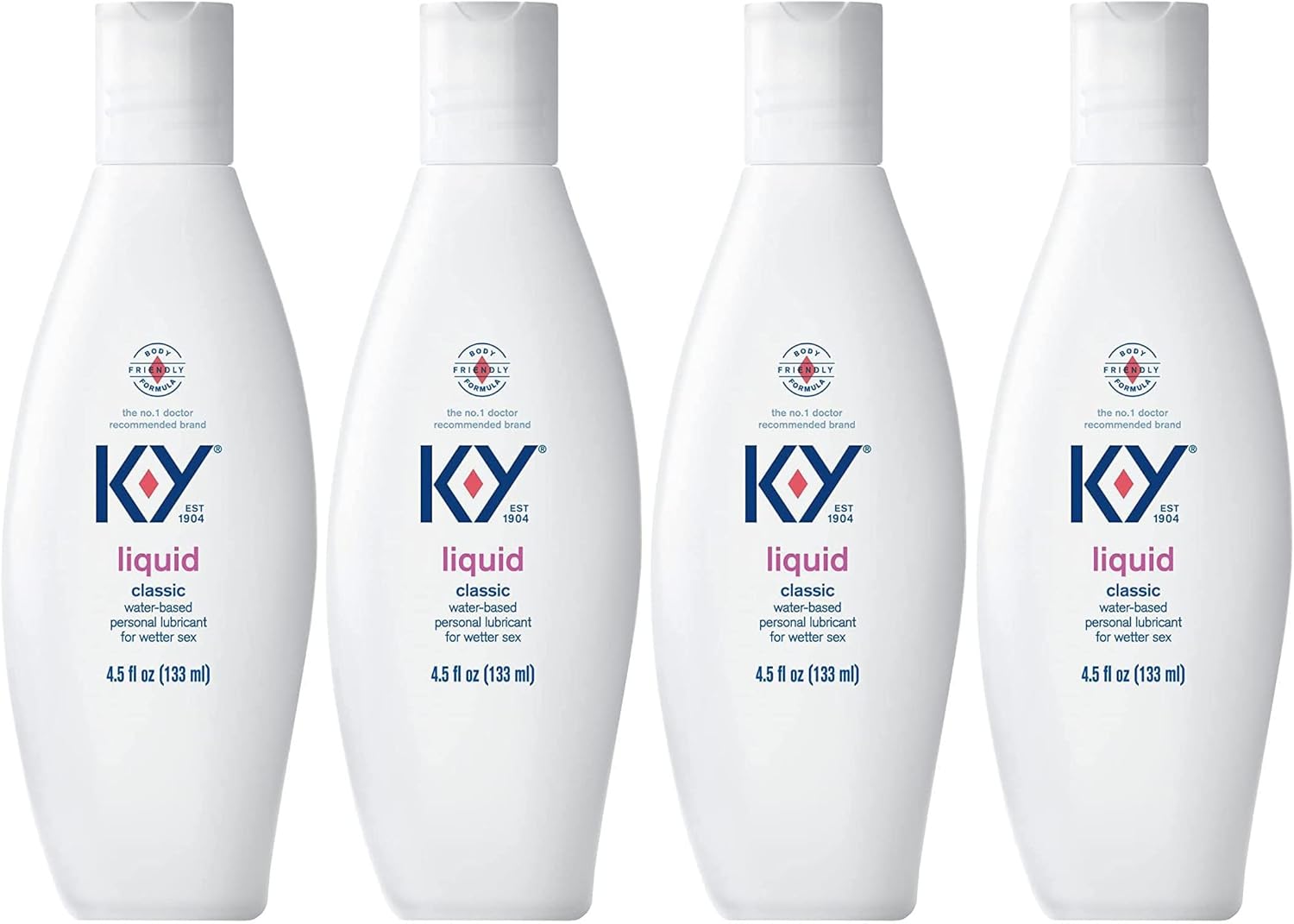 K-Y Liquid Personal Lubricant 4.5 oz (Quantity of 4)