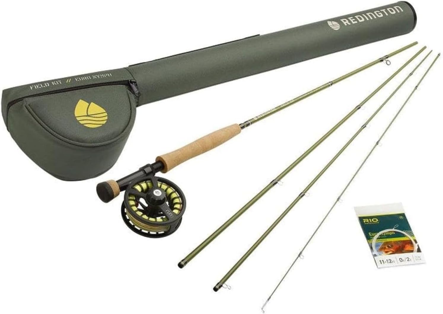Redington Fly Fishing Field Kit, Fly Rod and Reel Combo Starter Kit, Line and Carrying Case Included