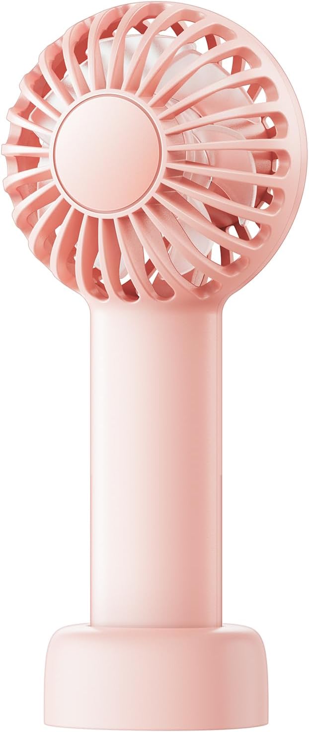 SWEETFULL Mini Portable Fan - Rechargeable Handheld Fan, 3 Speeds Personal Hand Gifts for Travel, Makeup, Eyelash, Kids, Girls, Women - USB, Cute Design