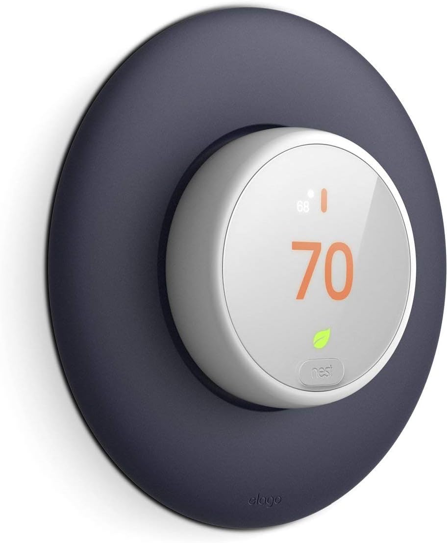 elago Wall Plate Cover Designed for Google Nest Thermostat E Wall Plate (2017)(Jean Indigo) - Compatible with Nest Thermostat E, Hard ABS, Not Compatible with 2020 Models [US Patent Registered]