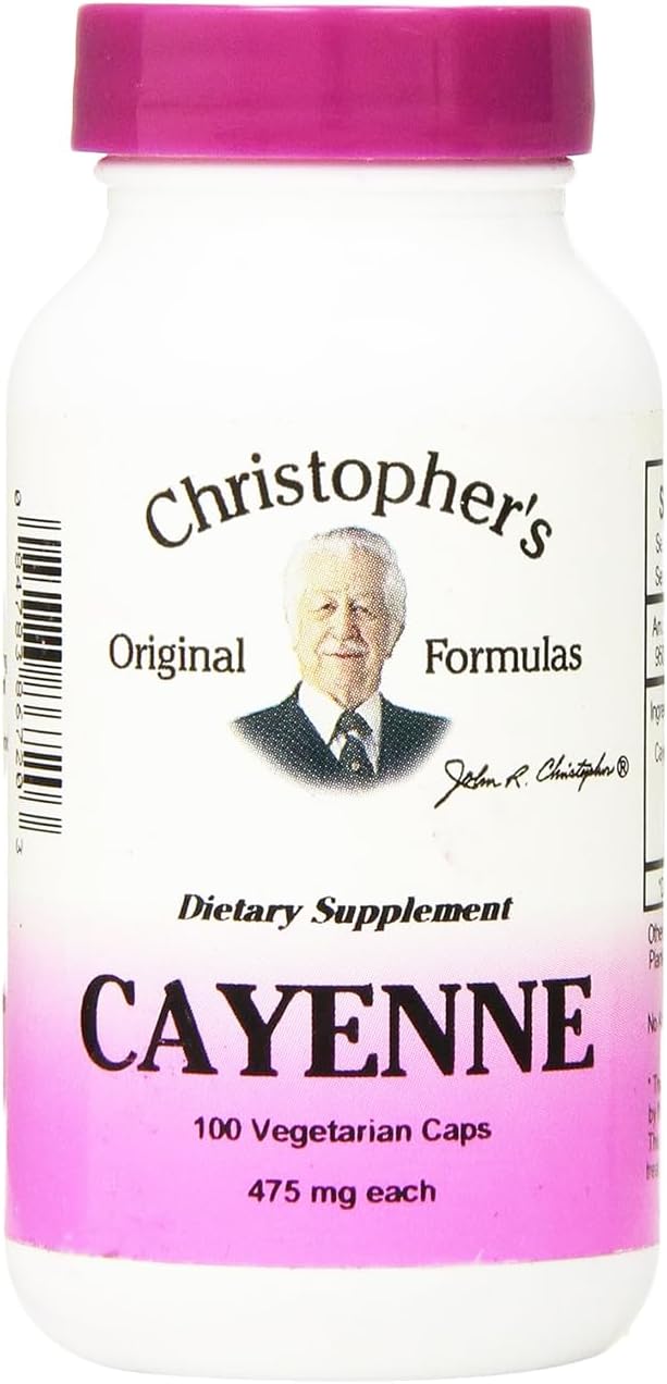 Christopher's Original Formulas Cayenne Formula, Natural Herbal Supplement, 100 Caps