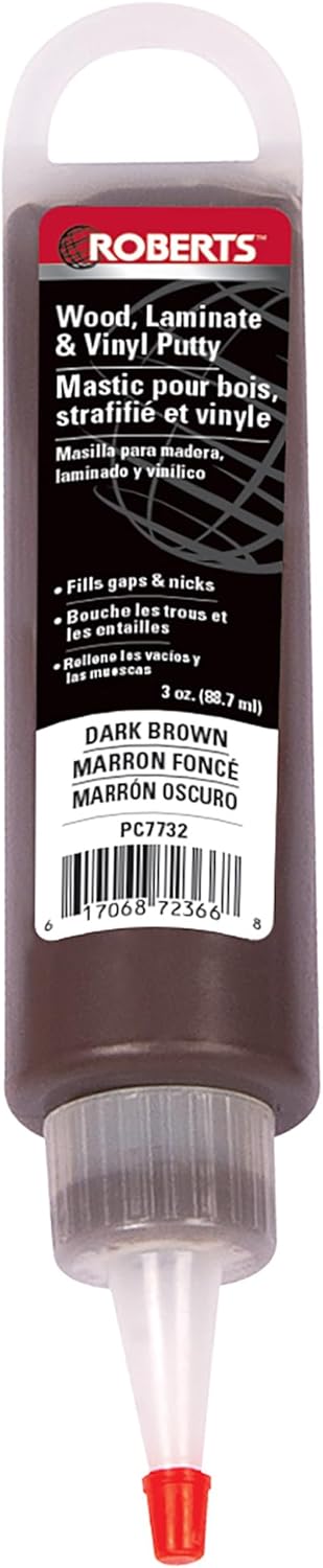 ROBERTS Repair Putty for Wood, Laminate and Vinyl - Dark Brown (3 oz.)