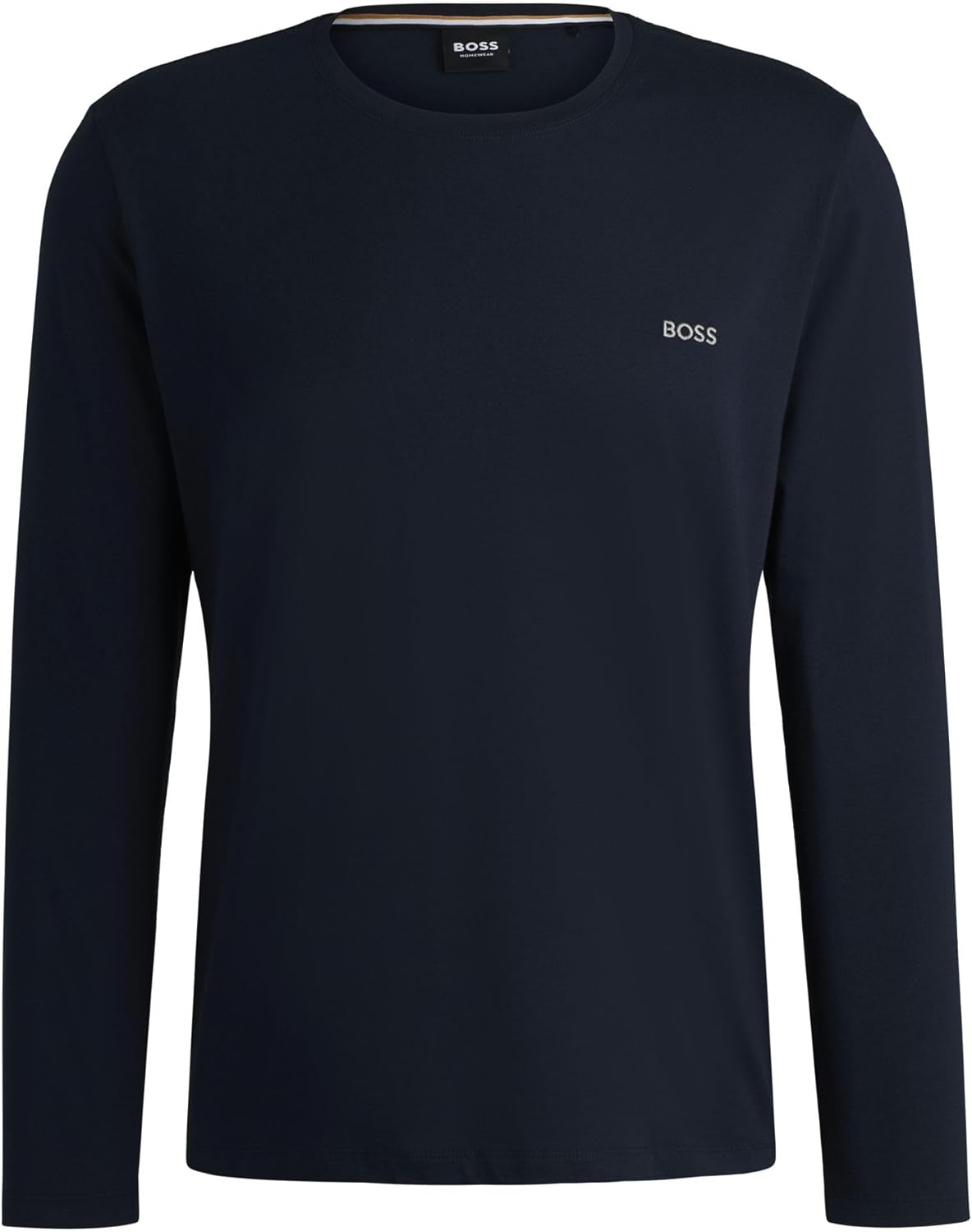 BOSS Mens Mix&Match LS-Shirt R Stretch-Cotton Loungewear top with Embroidered Logo