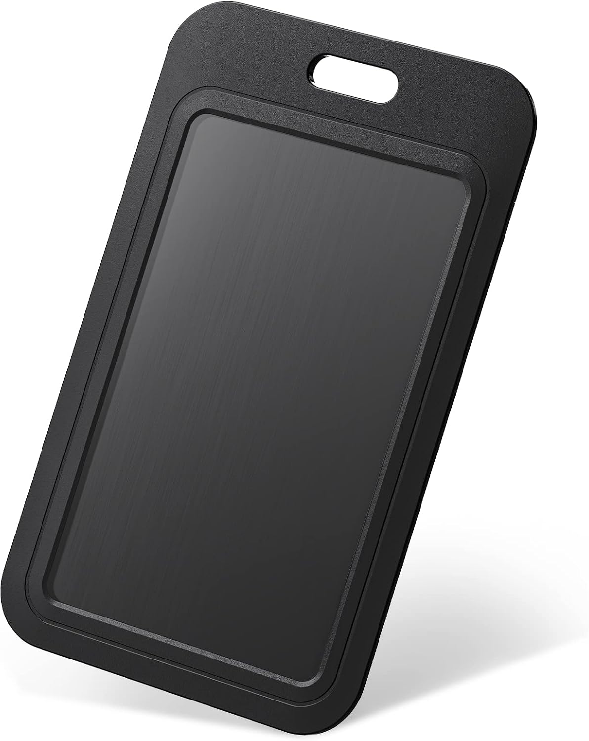 Uniclife 3 Pack Sliding ID Badge Holder Hard Black Vertical Plastic Card Case Protector Pouch with Clear Window for Office School ID Credit Cards Proximity Key Cards Driver’s Licenses and Passes