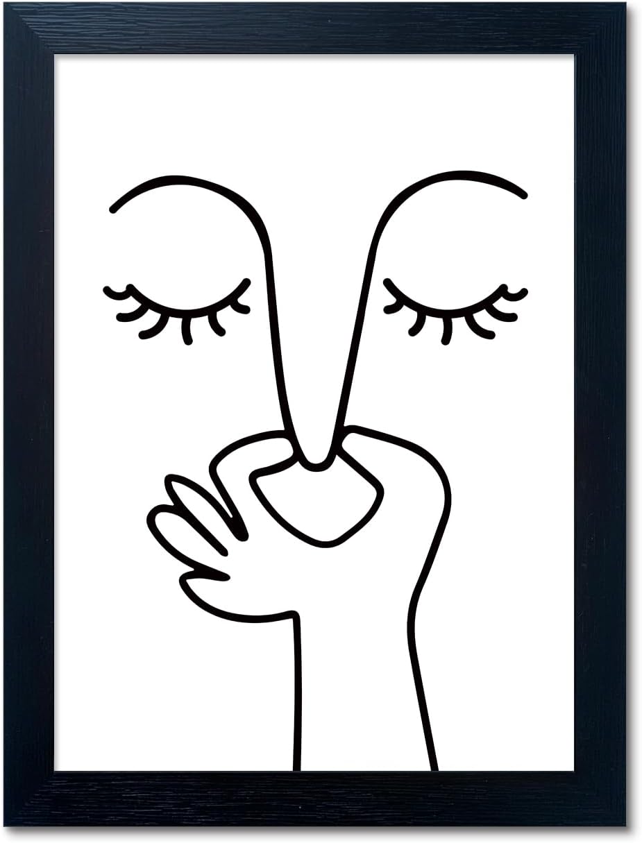 Black and White Bathroom Wall Decor Bad Smell Humorous Wall Art Funny Guest Toilet Picture Print Painting Modern Minimalistic Bathroom Sign