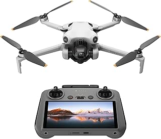 DJI Mini 4 Pro (DJI RC 2), Drones with Camera for Adults 4K, Under 0.549 lbs/249 g, 34 Mins Flight Time, 20km Max Video Transmission Distance, Omnidirectional Vision Sensing, Mini Drone for Beginners