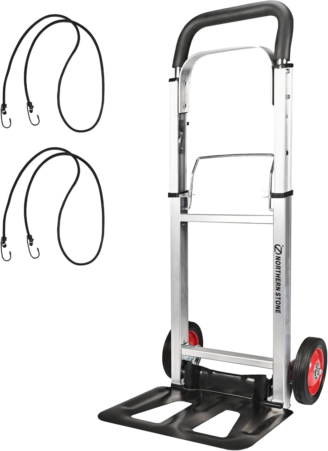 EPROSMIN Folding Sack Truck | 90 kg Capacity Adjustable Aluminium Framed Folding Trolley With 6'' Wheels