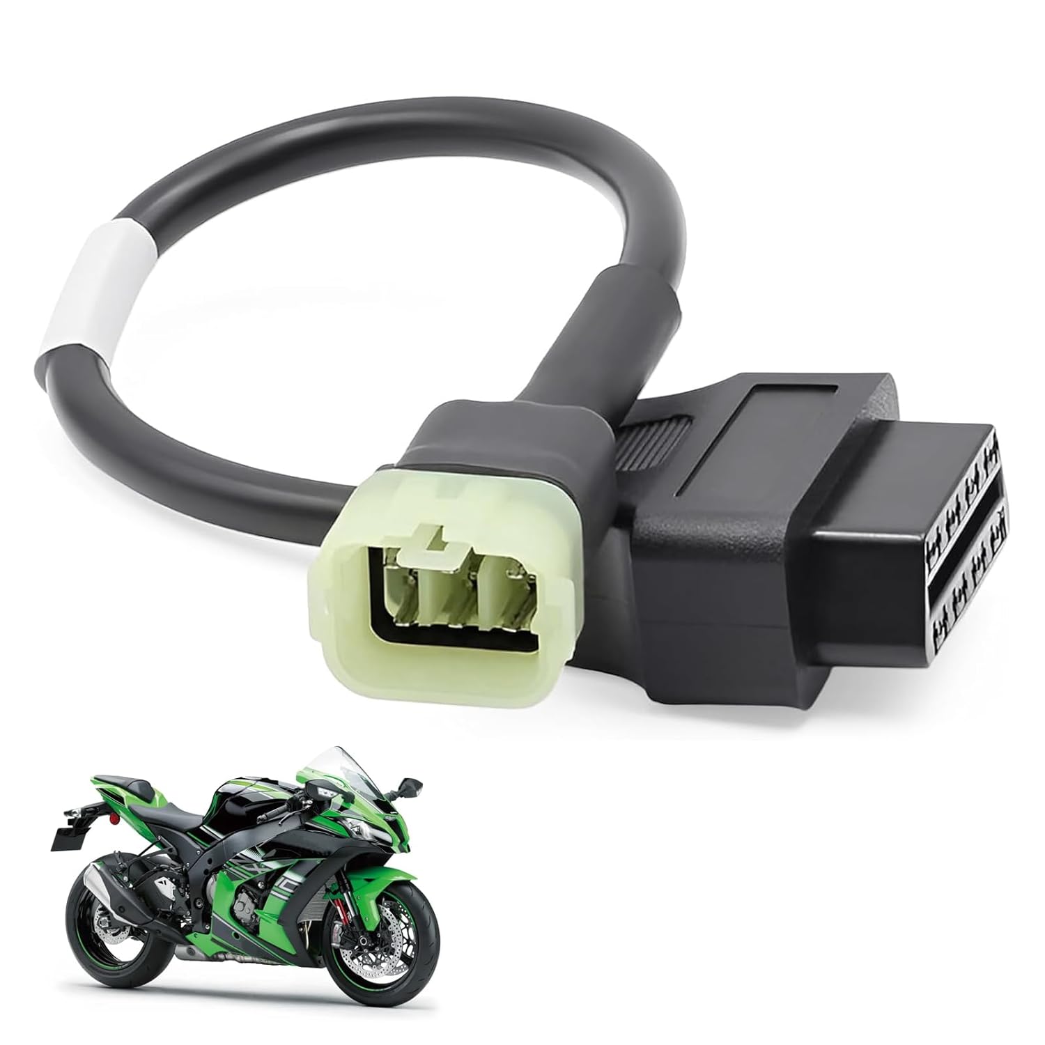Wjelet Diagnostic Cable, OBD-II Engine System Diagnostic Tools, OBD II 6-Pin to 16-Pin,for Kawasaki Motorcycle Diagnostic Scanner Readers