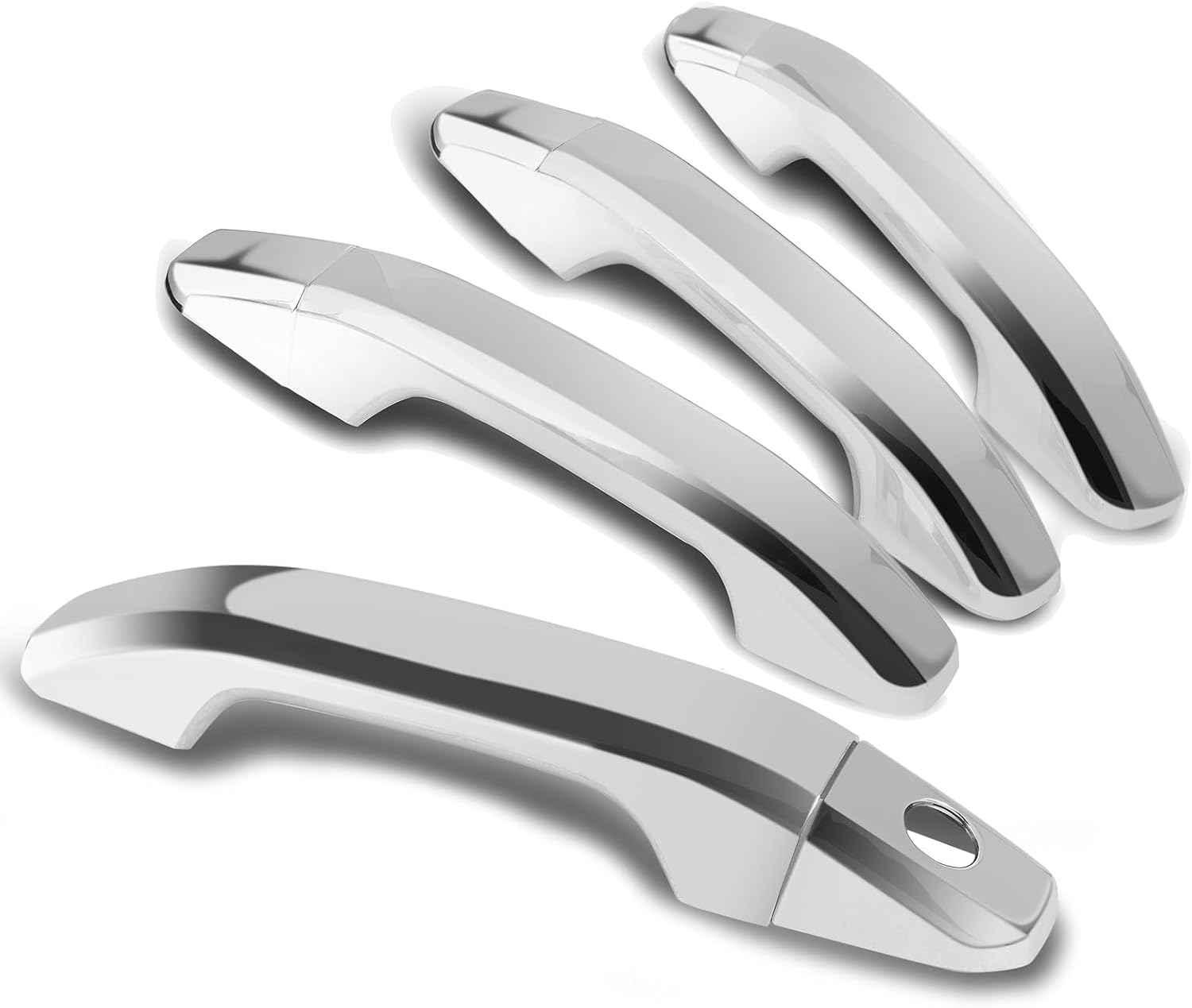 Tutor Auto Chrome Door Handle Covers Compatible with Chevrolet Silverado Tahoe Suburban Avalanche, GMC Yukon Sierra, Cadillac Escalade 2007-2014 - Without Passenger Keyhole