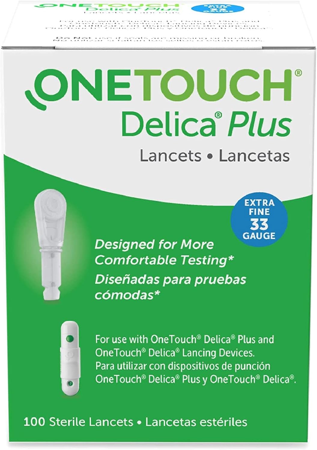 The Onetouch Delica Lancets 33 Gauge