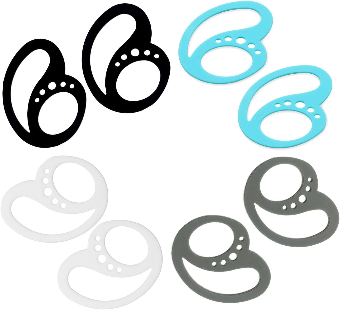 4 Pairs Earbud Hooks, Universal Ear Attachment Loop for Wireless Earhooks Fit for Airpods Ear Hooks Anti-Lost Secure Earbuds