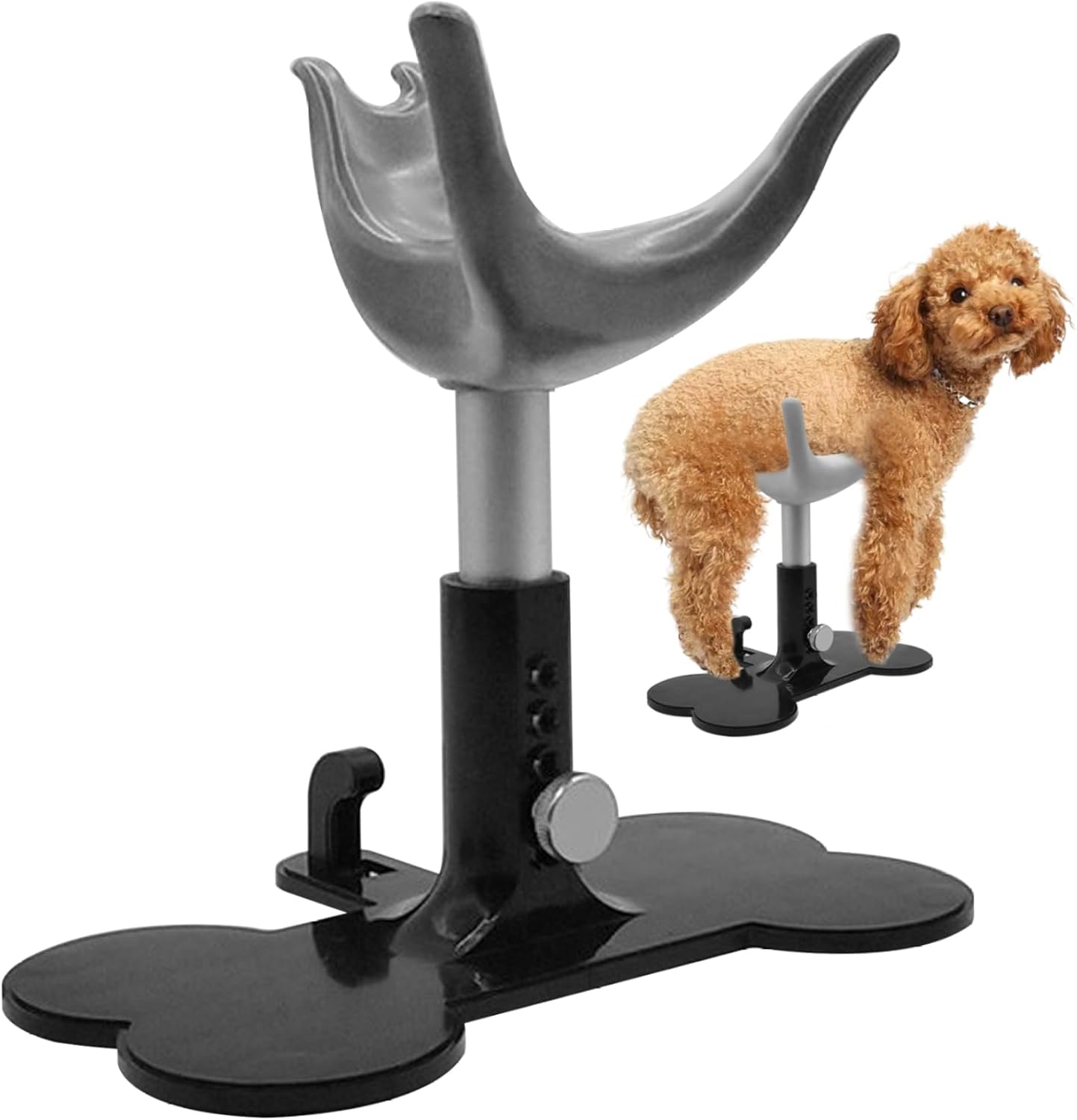 Ssguopte Dog Grooming Stand 5.7"-7.3" Adjustable Dog Grooming Chair Silicone Support Stand for Bathing Trimming Keeps Dogs Standing Up for Large & Small Dogs, Grey