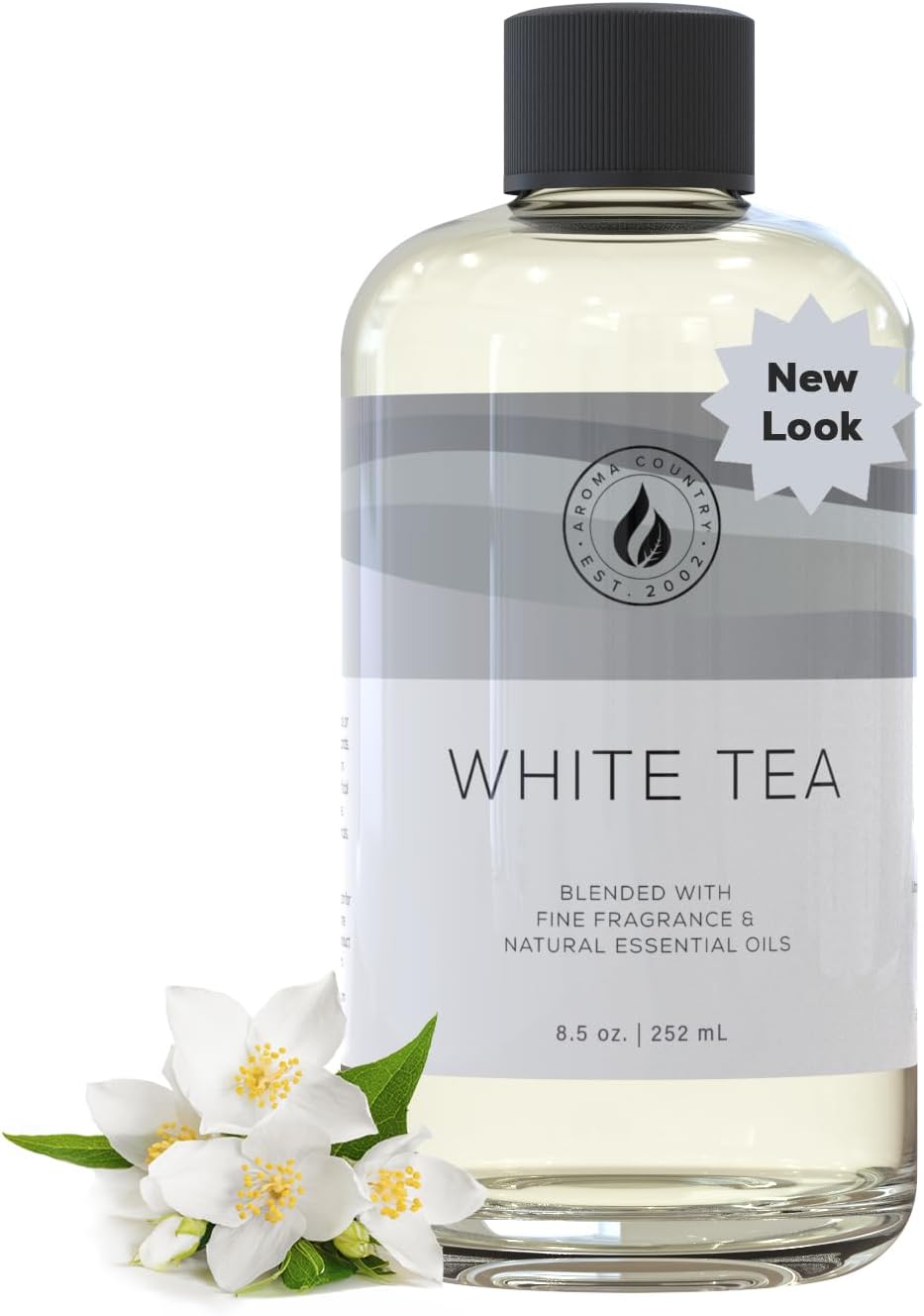 AROMA COUNTRY White Tea Luxury Essential Oils for Diffuser Oil Refill & Air Freshener Room Spray (8.5 Fl. oz.) for Reed Diffusers, Electric Diffuser Oil Machines, and Oil Warmers