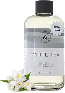 AROMA COUNTRY White Tea Luxury Essential Oils for Diffuser Oil Refill & Air Freshener Room Spray (8.5 Fl. oz.) for Reed Diffusers, Electric Diffuser Oil Machines, and Oil Warmers