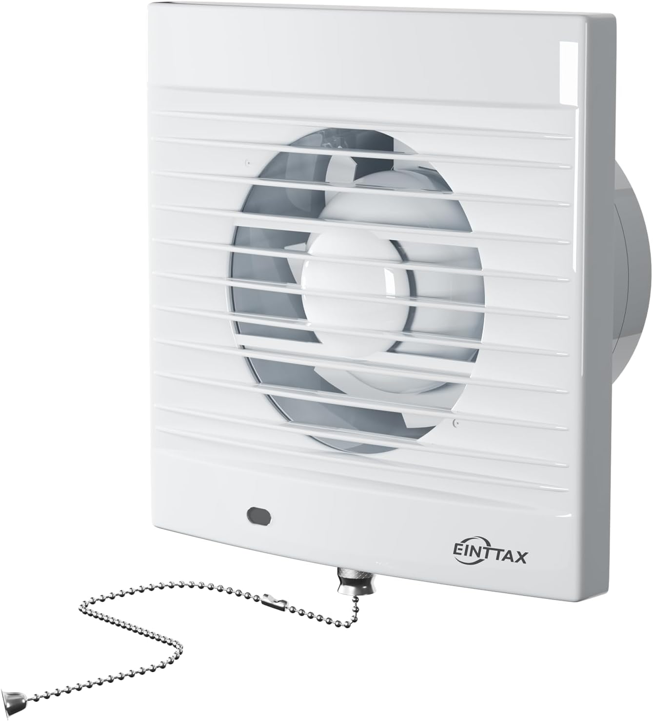 EINTTAX 4 Inch 100mm Bathroom Extractor Fan with Pull Cord, 130m³/h Silent Bathroom Fan, Wall/Window Mounted Extractor Ventilation Fan for Kitchen, Garage, Toilet, 12W, 34 dB, White
