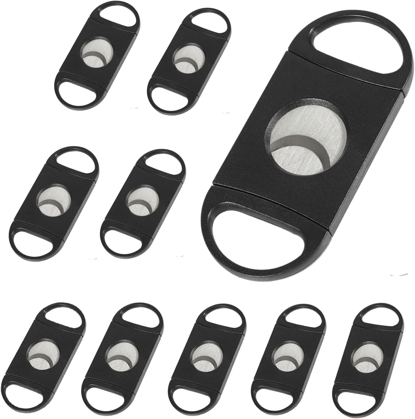 Cigar Cutter Double Blade Guillotine Portable Double Stainless Steel Blade Cigar Clippers Tool 10 Pack
