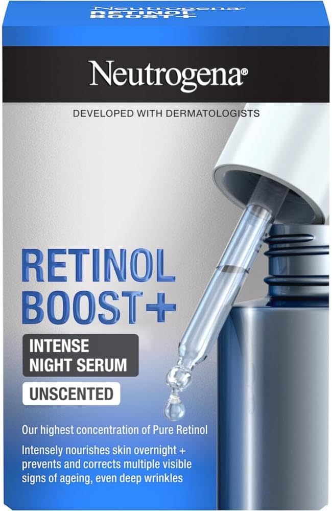 Neutrogena Retinol Boost+ Intense Night Serum, with Retinol For Younger-Looking Skin, 30ml
