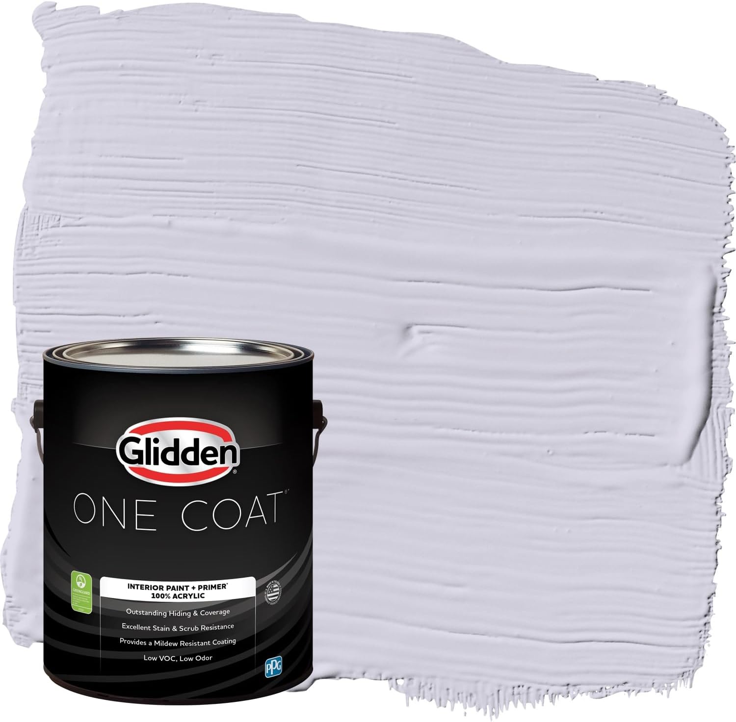 Glidden Interior Paint + Primer: Purple/Lavender Haze, One Coat, Semi-Gloss, 1-Gallon