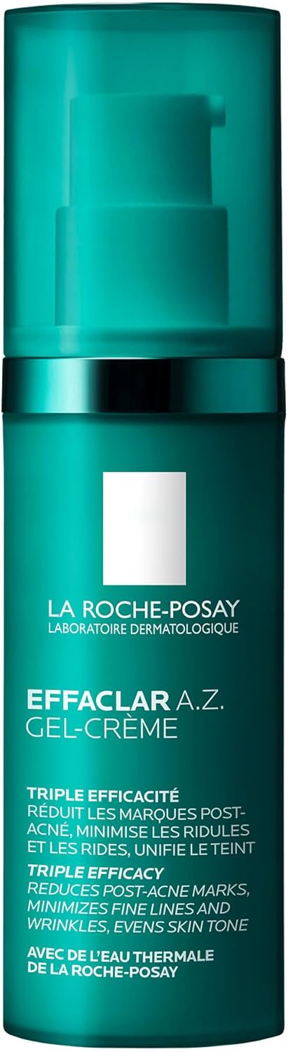 La Roche-Posay Effaclar A.Z. Gel Cream Daily Moisturiser for Breakouts and Ageing with 10% Azelaic Acid, Salicylic Acid, Hyaluronic Acid 40ml