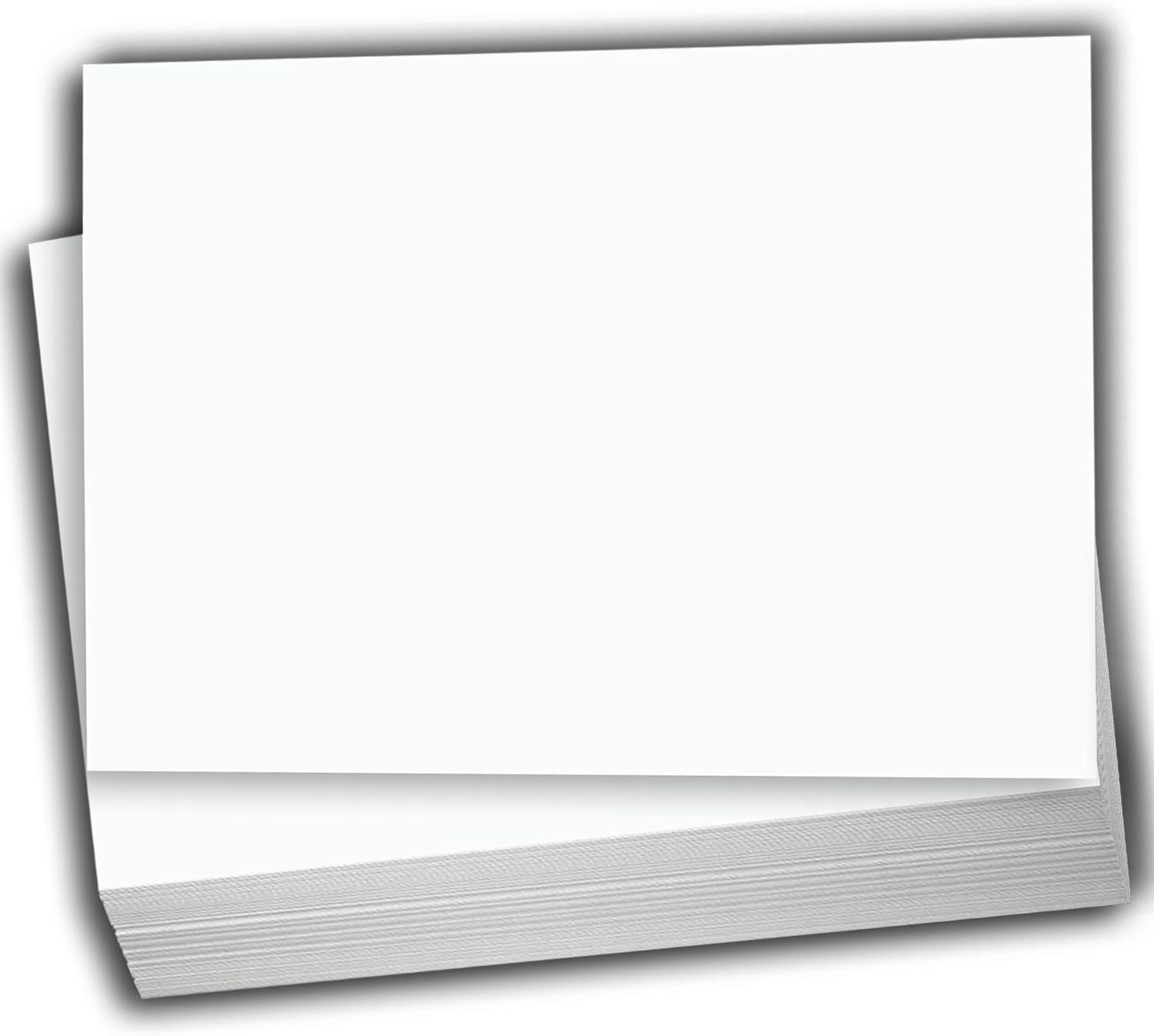 Hamilco Blank Index Cards Flat 5 1/2" x 8 1/2" Card Stock 65lb Cover White Cardstock Paper 100 Pack (100 Cards) Bright