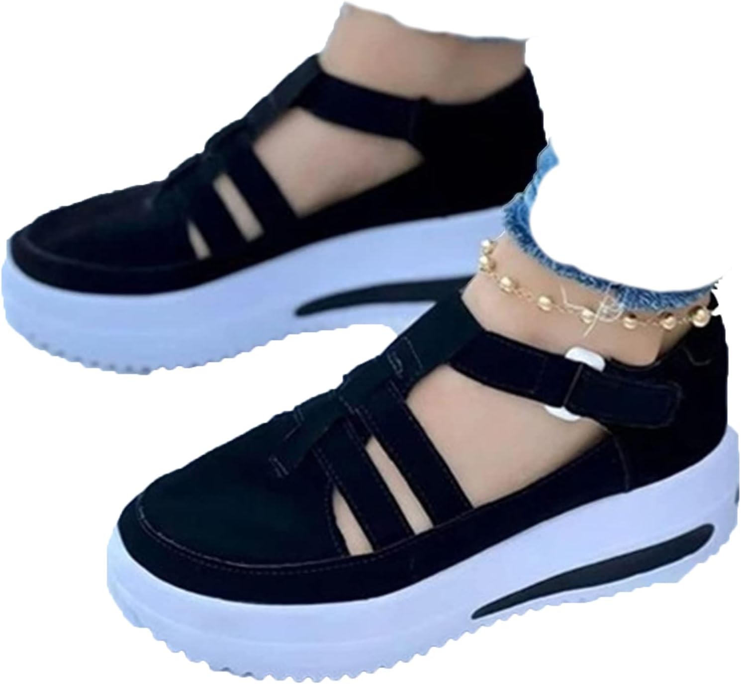 Swezida Shoes, Swezida Women Casual Walking Shoes, Women Casual Walking Shoes Orthopedic Arch Diabetes Support 2023 (Black,39)