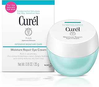 Curel Japanese Skin Care Moisturizer Repair Eye Cream, Under Eye Cream for Dry, Sensitive Skin, Fragrance Free & pH Balanced, 0.8 Oz