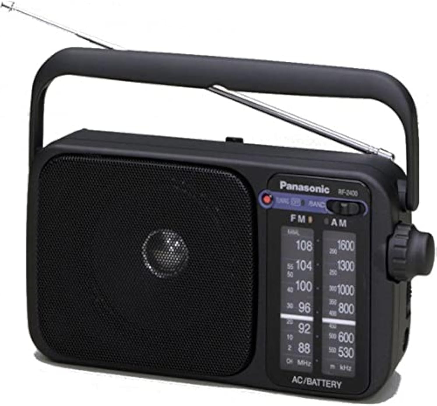 Panasonic RF-2400DEG-K Portable AM/FM radio with AC/DC and H/P Socket