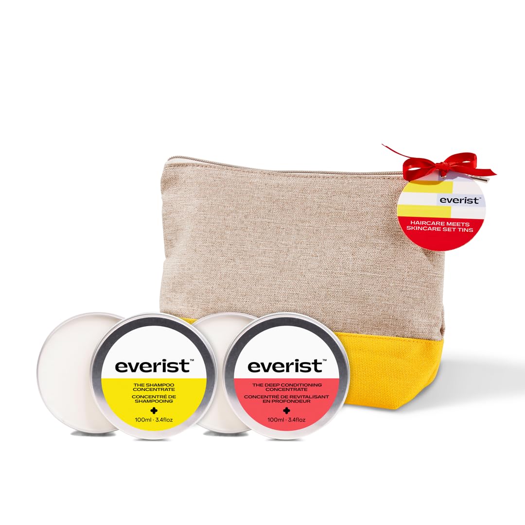 The Haircare Meets Skincare Set, Deep Hydration and Smoothing, Plant-based, Color-safe, 50+ Uses, 3.4 fl oz Each, Tins