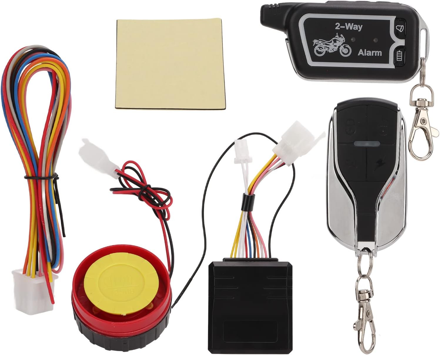 Motorcycle Alarm System,KIMISS Two Way Alarm System Vibration Sound Alert LCD Remote Control Anti Theft